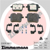 Тормозные колодки комплект ZIMMERMANN Bmw 8 (G15) 2 Купе M8 600 л.с. 2019 – наст. время 220391802 K31G F6