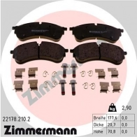 Тормозные колодки комплект ZIMMERMANN 1437873591 U7 5ZE7 221782102