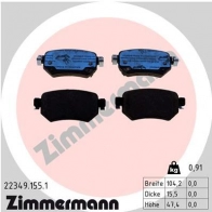 Тормозные колодки комплект ZIMMERMANN 735 PUU Mazda 6 (GJ, GL) 3 Универсал 2.2 D AWD 184 л.с. 2018 – наст. время 223491551
