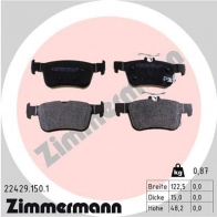 Тормозные колодки комплект ZIMMERMANN 22430 Honda Civic 10 (FC, FK) 2016 – 2020 224 29 224291501