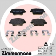 Тормозные колодки комплект ZIMMERMANN Hyundai i30 (PDE, PD) 3 Хэтчбек 1.6t CRDi 95 л.с. 2018 – наст. время L K8C8 226751552