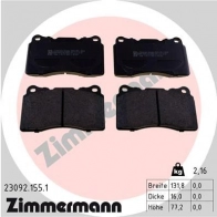 Тормозные колодки комплект ZIMMERMANN 1437875206 8M M1IA0 230921551