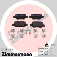 Тормозные колодки комплект ZIMMERMANN 231381452 5JTBJ 231 38 905192