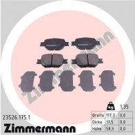 Тормозные колодки комплект ZIMMERMANN 905326 23864 2 3526 235261751