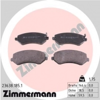 Тормозные колодки комплект ZIMMERMANN 2 3638 236381851 Jeep Cherokee IBJ241