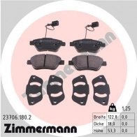 Тормозные колодки комплект ZIMMERMANN 237061802 Citroen Nemo 2370 5 23706