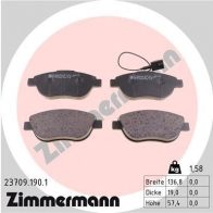 Тормозные колодки комплект ZIMMERMANN 237091901 237 08 Fiat Punto Evo (199) 3 Хэтчбек 1.3 D Multijet 90 л.с. 2009 – наст. время 23709