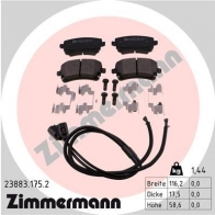 Тормозные колодки комплект ZIMMERMANN 2 3326 23882 238831752 Volkswagen Phaeton