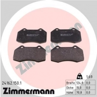 Тормозные колодки комплект ZIMMERMANN 241 62 1WPJ6N 905562 241621501
