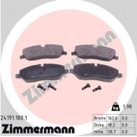 Тормозные колодки комплект ZIMMERMANN VIG0L8V 241911801 905567 24 191