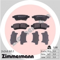 Тормозные колодки комплект ZIMMERMANN 905575 24242 2 4240 242401651