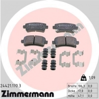 Тормозные колодки комплект ZIMMERMANN 24422 2 4421 Opel Insignia (A) 1 Седан 2.8 V6 Turbo OPC 4x4 (69) 325 л.с. 2009 – 2017 244211703