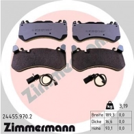 Тормозные колодки комплект ZIMMERMANN 244559702 Audi A6 (C7) 4 Универсал 4.0 Rs6 Performance Quattro 605 л.с. 2015 – 2018 5MC5M 1