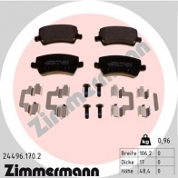 Тормозные колодки комплект ZIMMERMANN Volvo V60 1 (155) Универсал 2.4 D5 215 л.с. 2011 – 2015 244961702 2 4496 E0OBD0