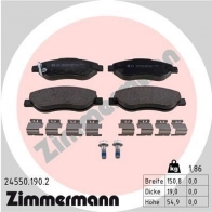 Тормозные колодки комплект ZIMMERMANN Opel Corsa (D) 4 2006 – 2014 245501902 245 50 24551