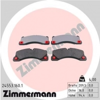 Тормозные колодки комплект ZIMMERMANN Porsche Cayenne (9YA) 3 Купе 4.0 GTS AWD (9YBBG1) 460 л.с. 2020 – наст. время 245531601 24685 2455 3
