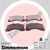 Тормозные колодки комплект ZIMMERMANN 24685 245539601 2 4553 Porsche Cayenne (9YA) 3 Купе 4.0 GTS AWD (9YBBG1) 460 л.с. 2020 – наст. время
