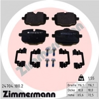Тормозные колодки дисковые, комплект ZIMMERMANN P0L C9X 1437874403 24704.180.2
