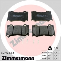 Тормозные колодки комплект ZIMMERMANN AHB 6VGR Infiniti Q60 (CV37) 2 Купе 3.0 T AWD 405 л.с. 2016 – наст. время 249941601