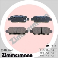 Тормозные колодки комплект ZIMMERMANN J3 R6V3J 257781401 1437930196