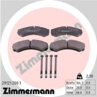 Тормозные колодки комплект ZIMMERMANN 906177 291212001 45KYSM 291 21