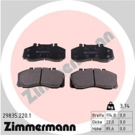 Тормозные колодки комплект ZIMMERMANN 906202 298352201 29 835 ZWJMWCX