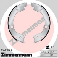 Тормозные колодки ручника ZIMMERMANN 109901600 VBDJH GY 1437870381