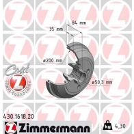 Тормозный барабан ZIMMERMANN 430161820 UC ZO4 Opel Tigra (A) 1 1994 – 2001