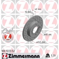 Тормозной диск ZIMMERMANN 903891 N 9XW2 100122352