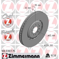 Тормозной диск ZIMMERMANN Audi TT (8N) 1 1998 – 2006 B9F P7R 100330775