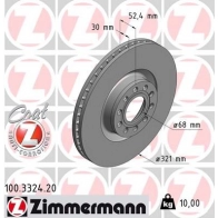 Тормозной диск ZIMMERMANN 100332420 903994 BNK08 BY