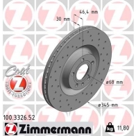 Тормозной диск ZIMMERMANN 903999 PMEC XTO 100.3326.52