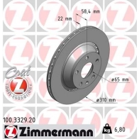 Тормозной диск ZIMMERMANN D WPM7 100332920 904003