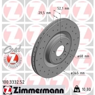 Тормозной диск ZIMMERMANN 100333252 0H DANZ 904010