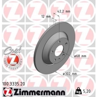 Тормозной диск ZIMMERMANN 100333520 904014 53 MTY0