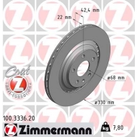 Тормозной диск ZIMMERMANN Q P58DZ4 100333620 904015