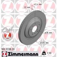 Тормозной диск ZIMMERMANN 4 BN6E 904018 100333820
