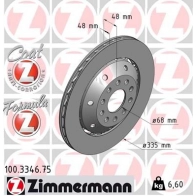 Тормозной диск ZIMMERMANN HWQO 7OR 100334675 Audi A6 (C5) 2 Седан 4.2 Rs6 Quattro 450 л.с. 2002 – 2005