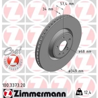 Тормозной диск ZIMMERMANN 100337320 1211166615 L T1LI