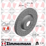 Тормозной диск ZIMMERMANN 100337852 1211166657 SHTB K