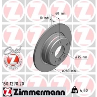 Тормозной диск ZIMMERMANN 904301 WYAGB1 2 150127020