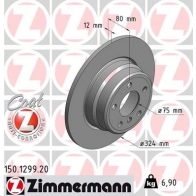 Тормозной диск ZIMMERMANN 150129920 904355 TLY DTEF