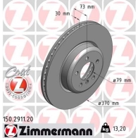 Тормозной диск ZIMMERMANN 904382 DUG BEJ 150291120