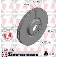 Тормозной диск ZIMMERMANN 150291720 FL0 BA 1211169919