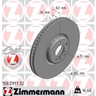 Тормозной диск ZIMMERMANN 1211169921 137 QXKJ 150291732