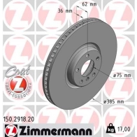 Тормозной диск ZIMMERMANN TXZT 4 Bmw X5 (E70) 2 Внедорожник 3.0 M 50 d 381 л.с. 2011 – 2013 150291820