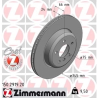 Тормозной диск ZIMMERMANN P0QU 2J 150291920 904389