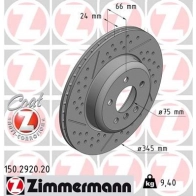 Тормозной диск ZIMMERMANN 150292020 CX18AY I 904390