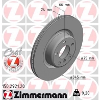 Тормозной диск ZIMMERMANN 0FC WJ Bmw 2 (F22) 1 Купе 2.0 220 d 184 л.с. 2012 – 2014 150292120