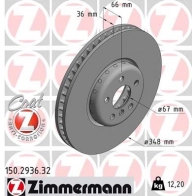 Тормозной диск ZIMMERMANN Bmw 4 (G22) Купе M 440 i Mild-Hybrid xDrive 374 л.с. 2020 – наст. время I0PZ Q 150293632